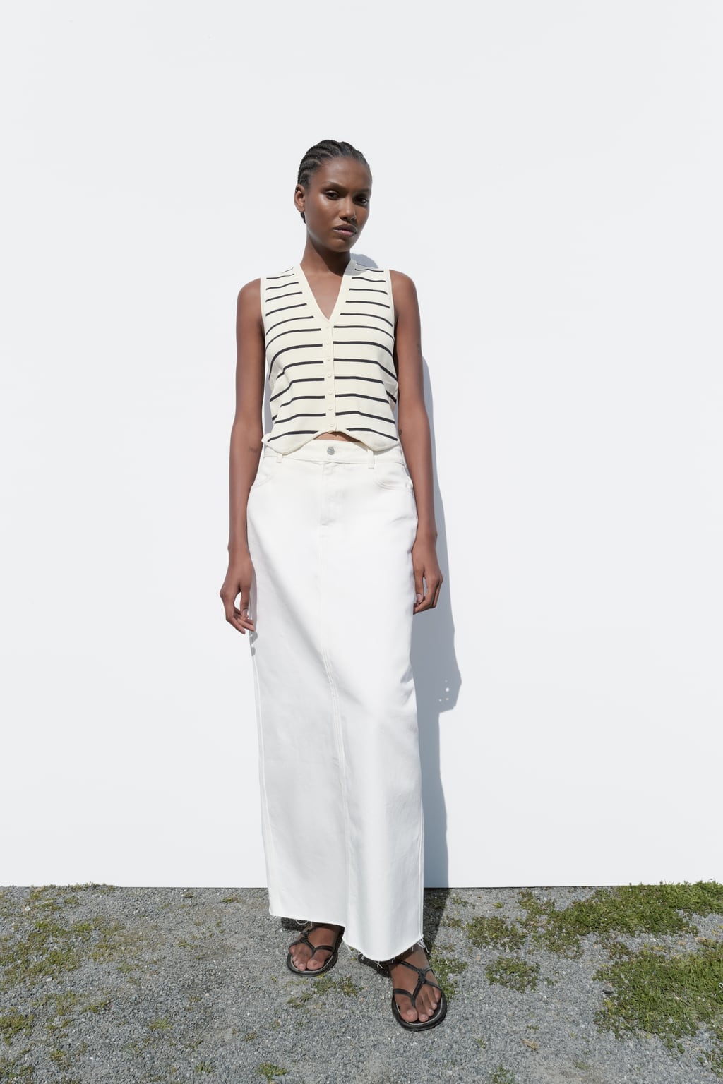 V Neck Knit Tank Top