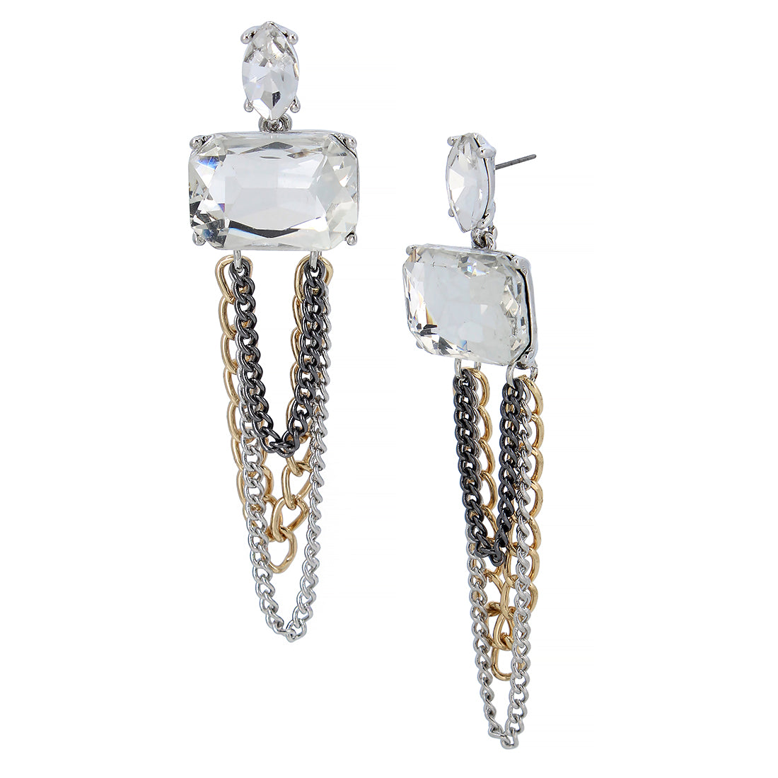 STONE STATEMENT EARRINGS MULTI