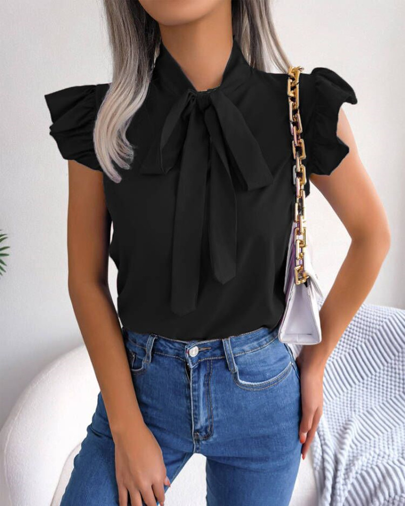 Summer black ladies top