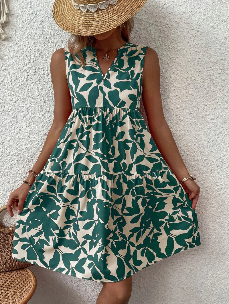 Leaf ladies dress