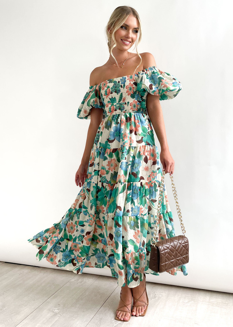 Green casual summer dress