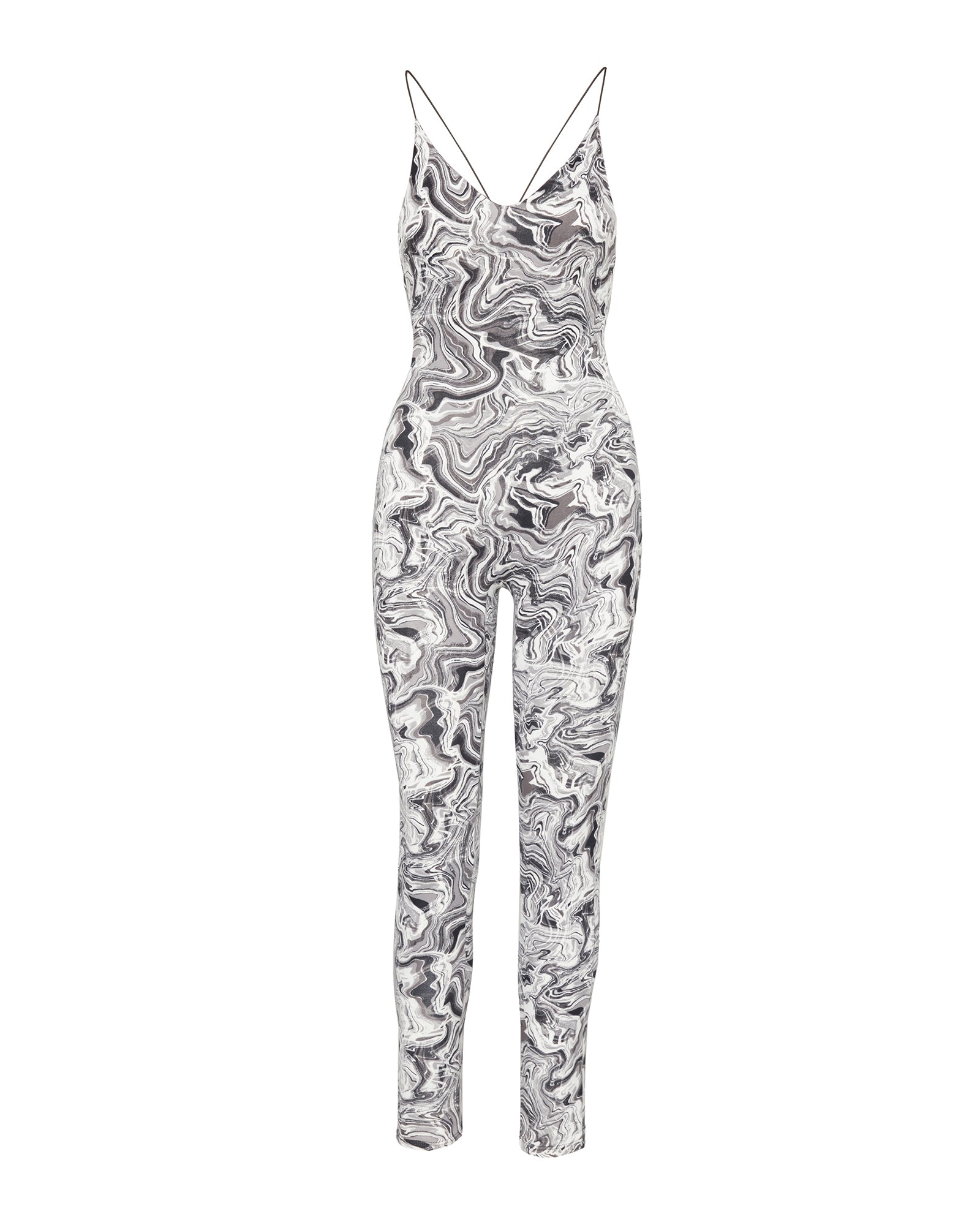 ALYSSA CATSUIT BLACK/WHITE