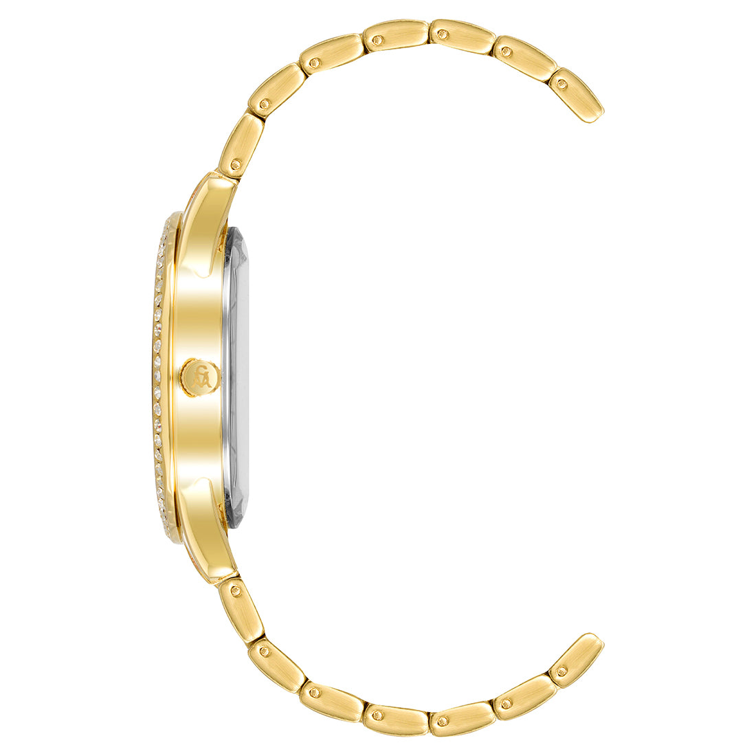 CLASSIC LINK WATCH WITH BAGUETTES GOLD