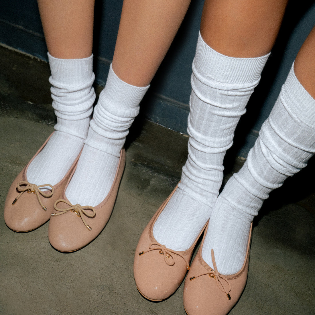 RIBBED CREW SOCKS WHITE