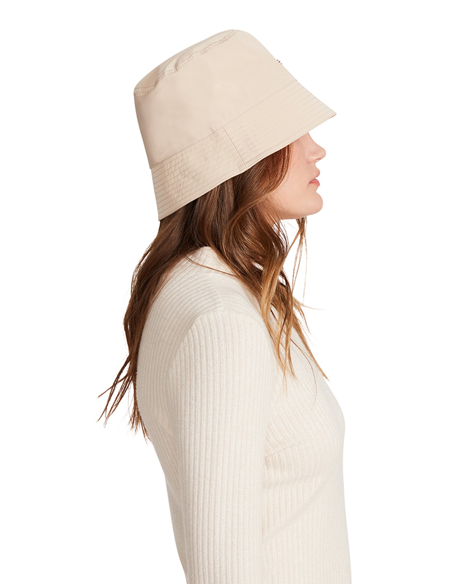 NYLON BUCKET HAT KHAKI FABRIC