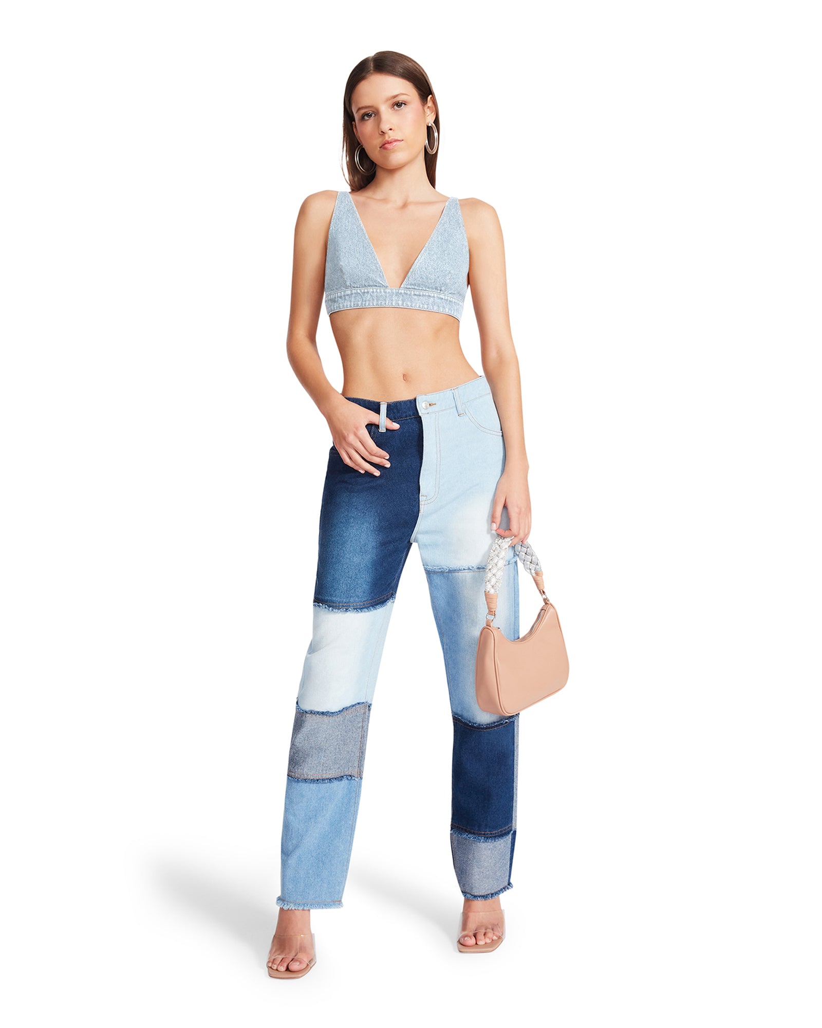 KENDRA BRA TOP DENIM FABRIC