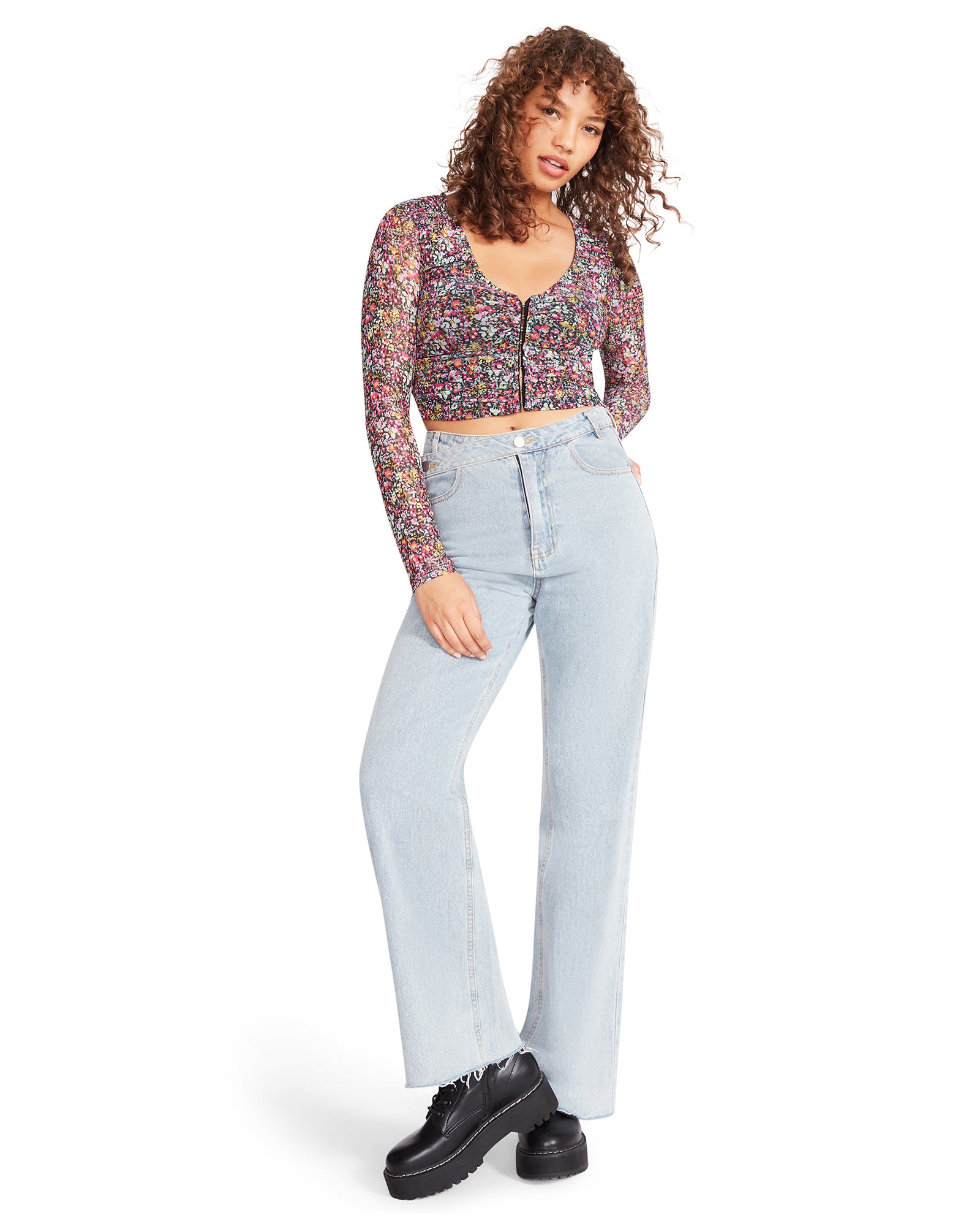 LUNA FLORAL TOP PINK