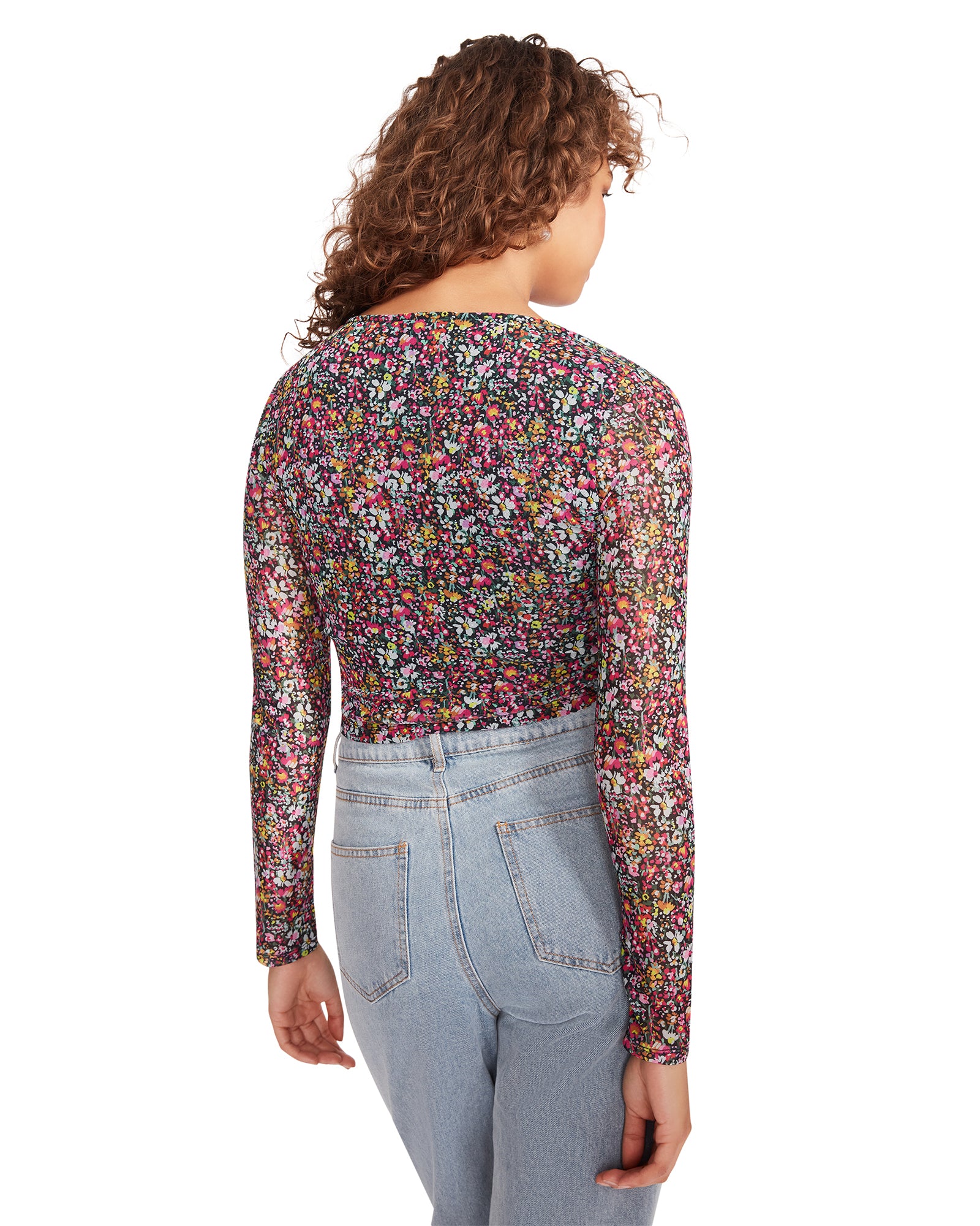 LUNA FLORAL TOP PINK