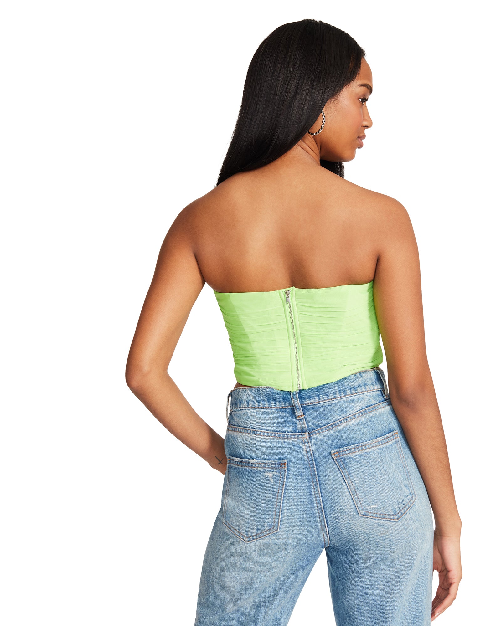 DAHLIA TOP NEON GREEN