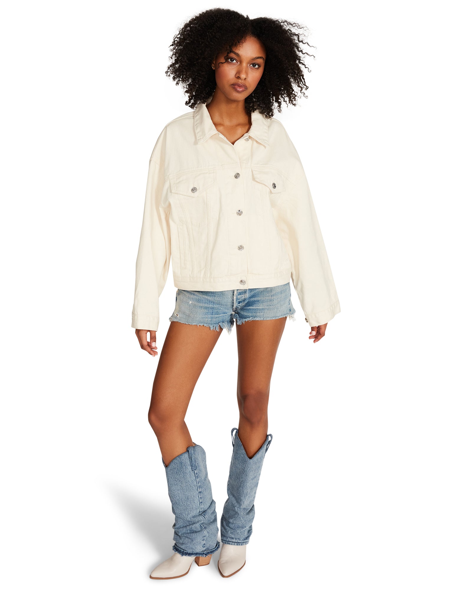 SIENNA DENIM JACKET CREAM