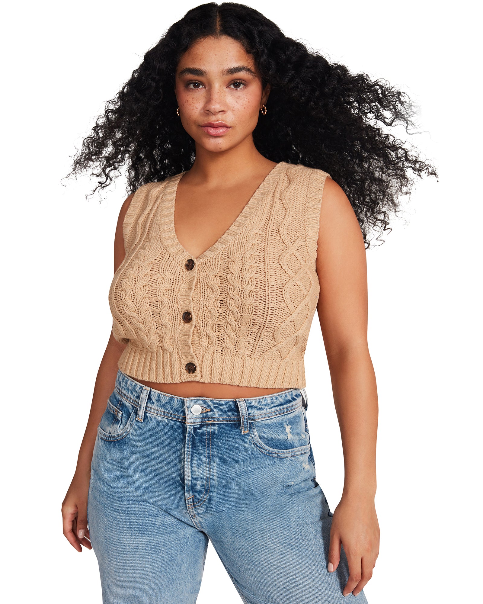 CORY SWEATER VEST BEIGE