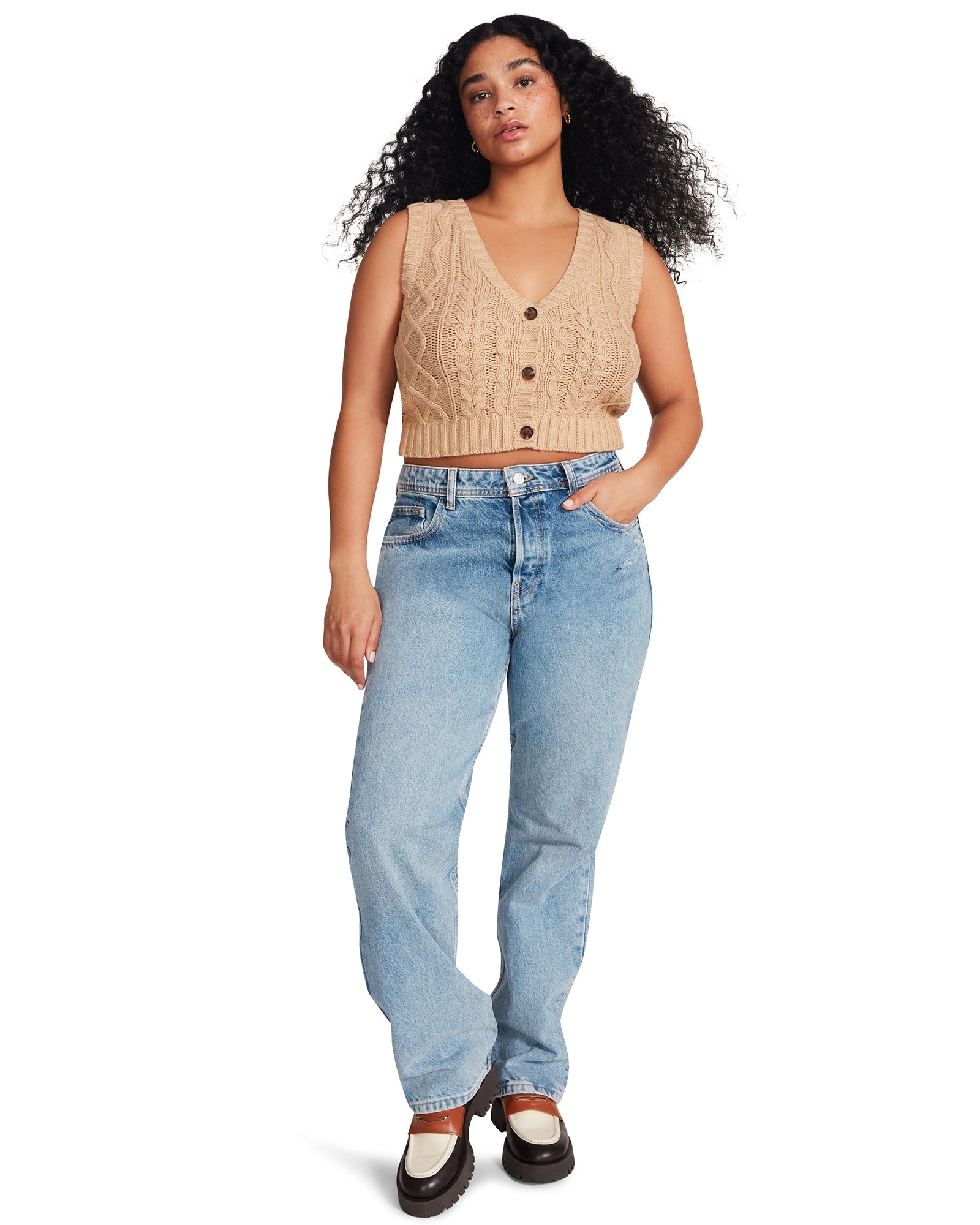 CORY SWEATER VEST BEIGE