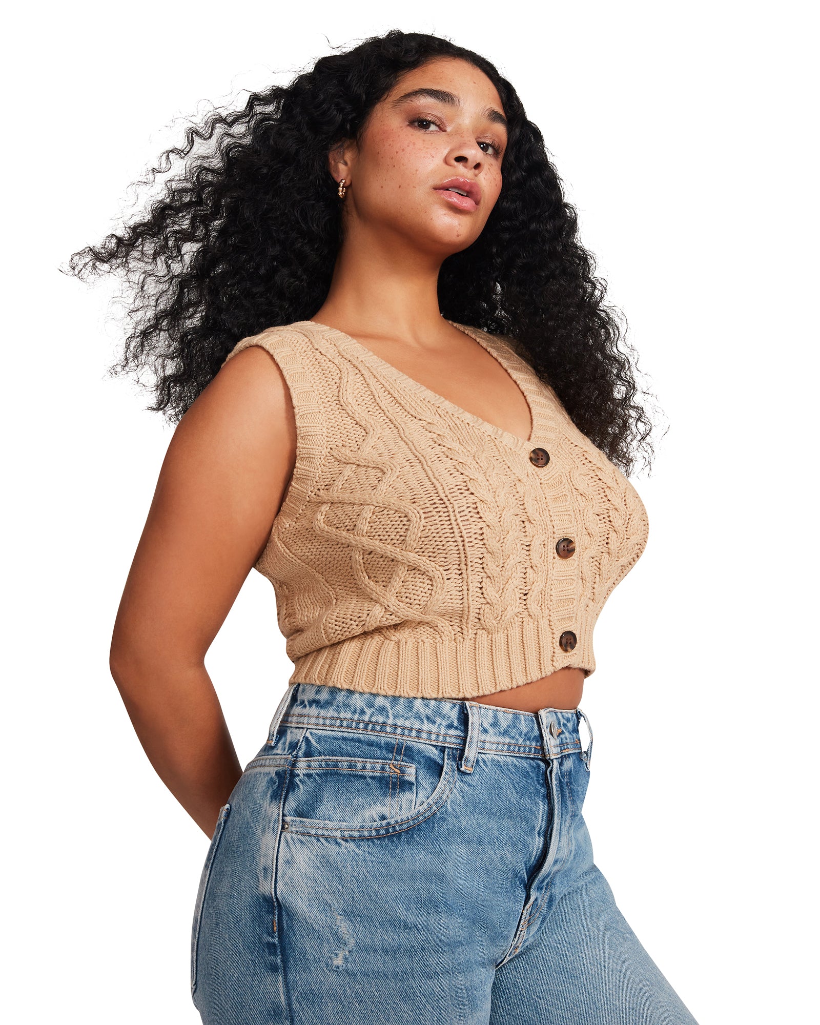 CORY SWEATER VEST BEIGE