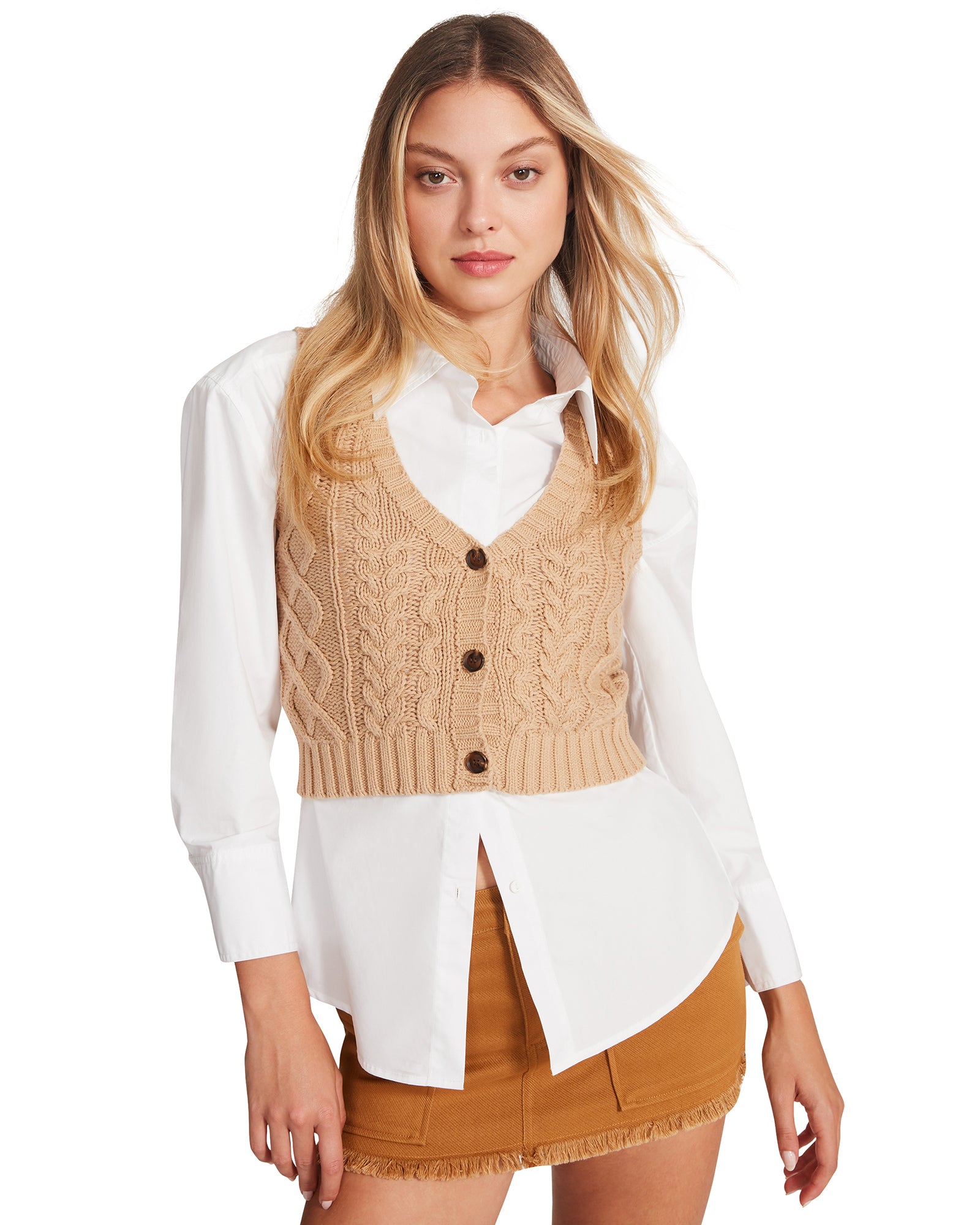 CORY SWEATER VEST BEIGE