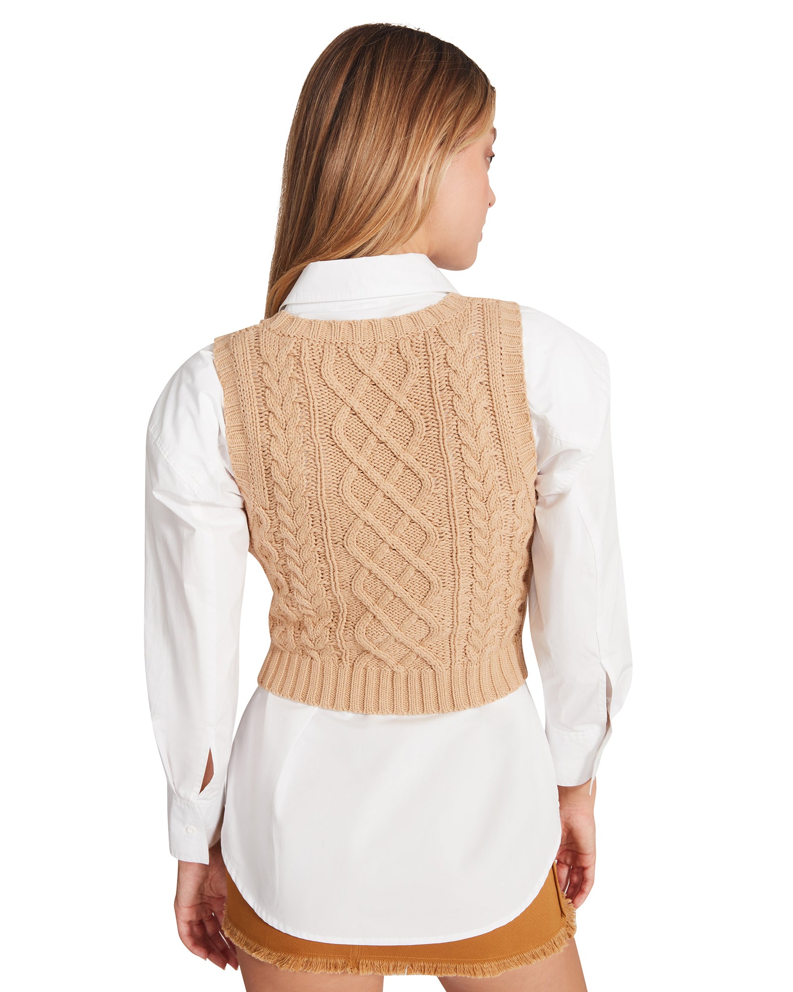 CORY SWEATER VEST BEIGE