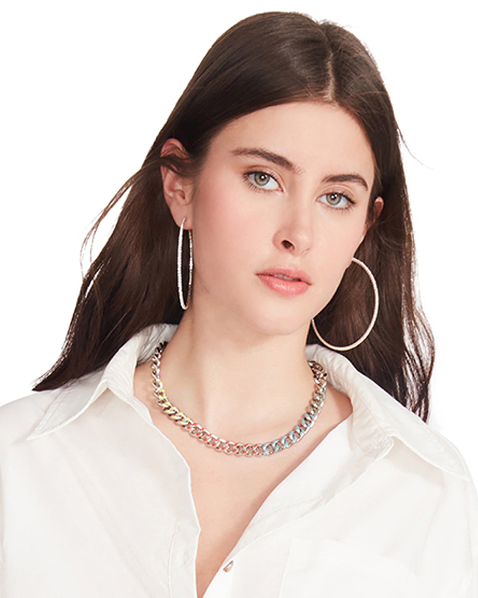 ENAMEL CHAIN COLLAR BRIGHT MULTI