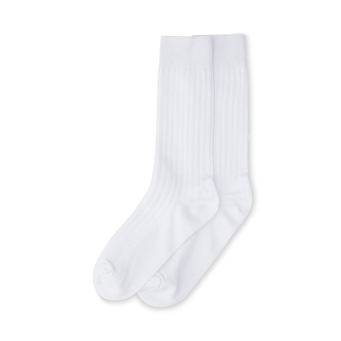 RIBBED CREW SOCKS WHITE