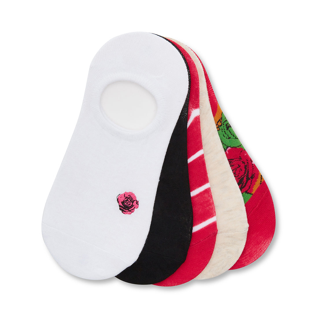FLOWER SNEAKER SOCKS WHITE MULTI