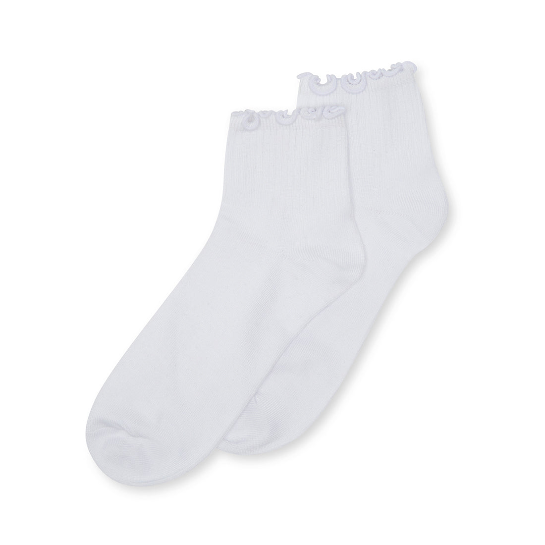 LETTUCE EDGE ANKLET WHITE