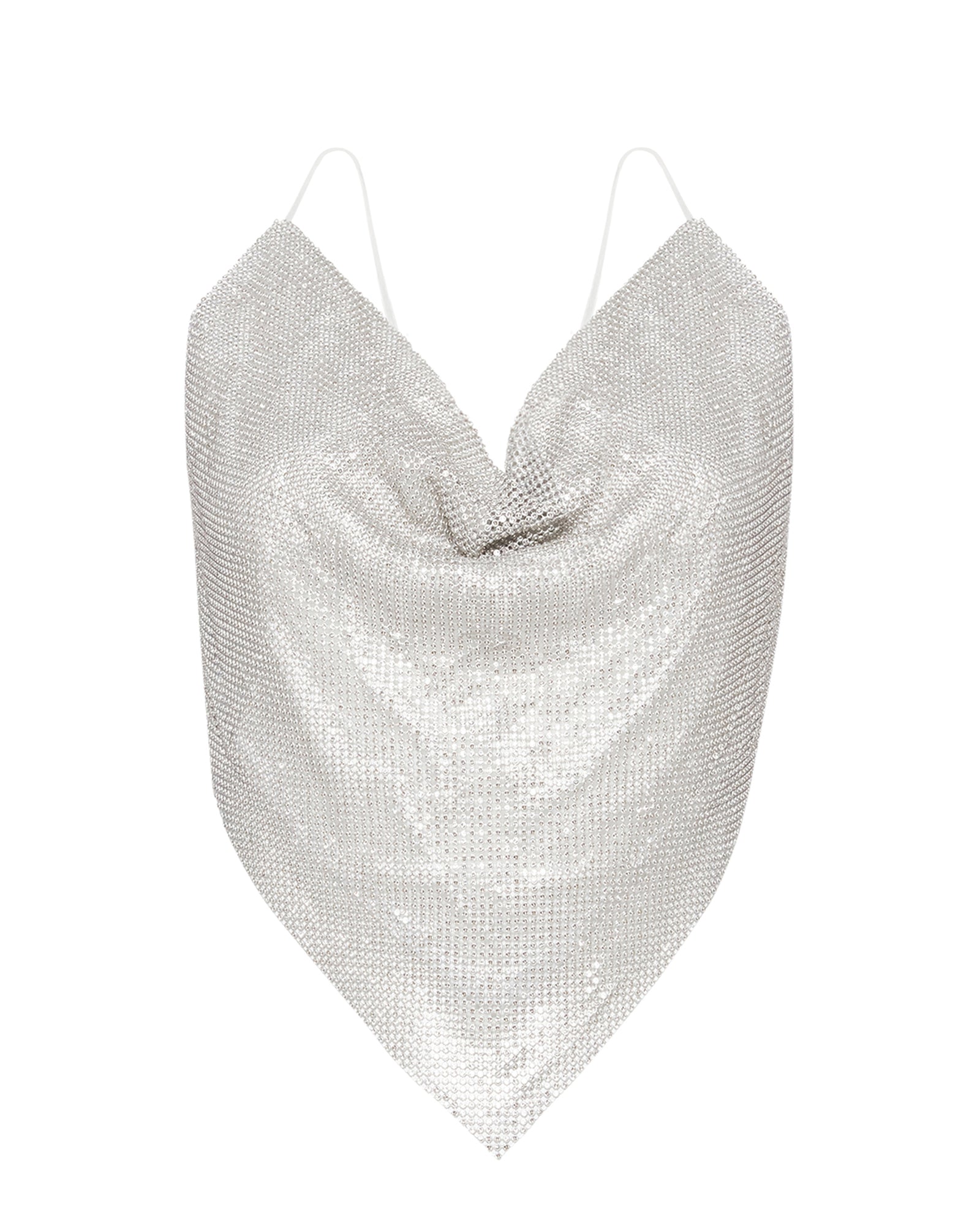 BARELY THERE RHINESTONE HALTER SILVER