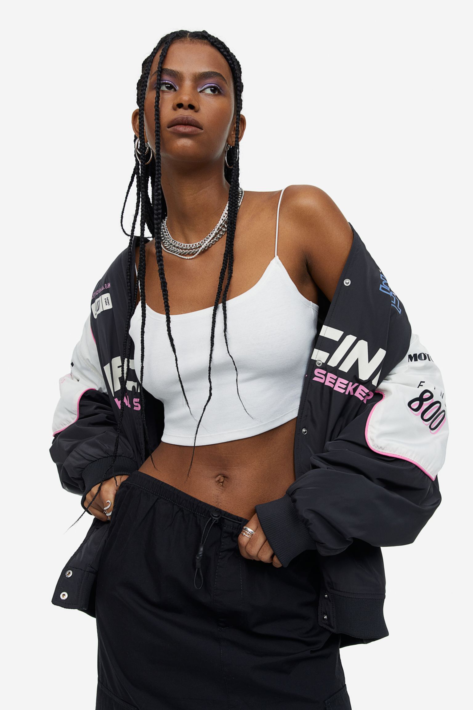 Cropped spaghetti strap top