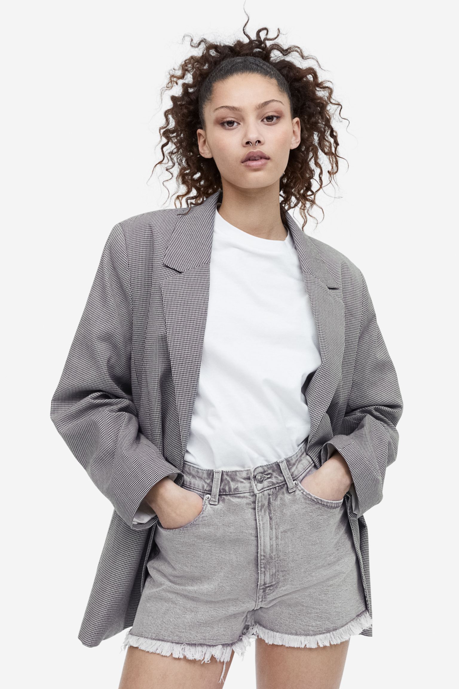 High waist denim shorts