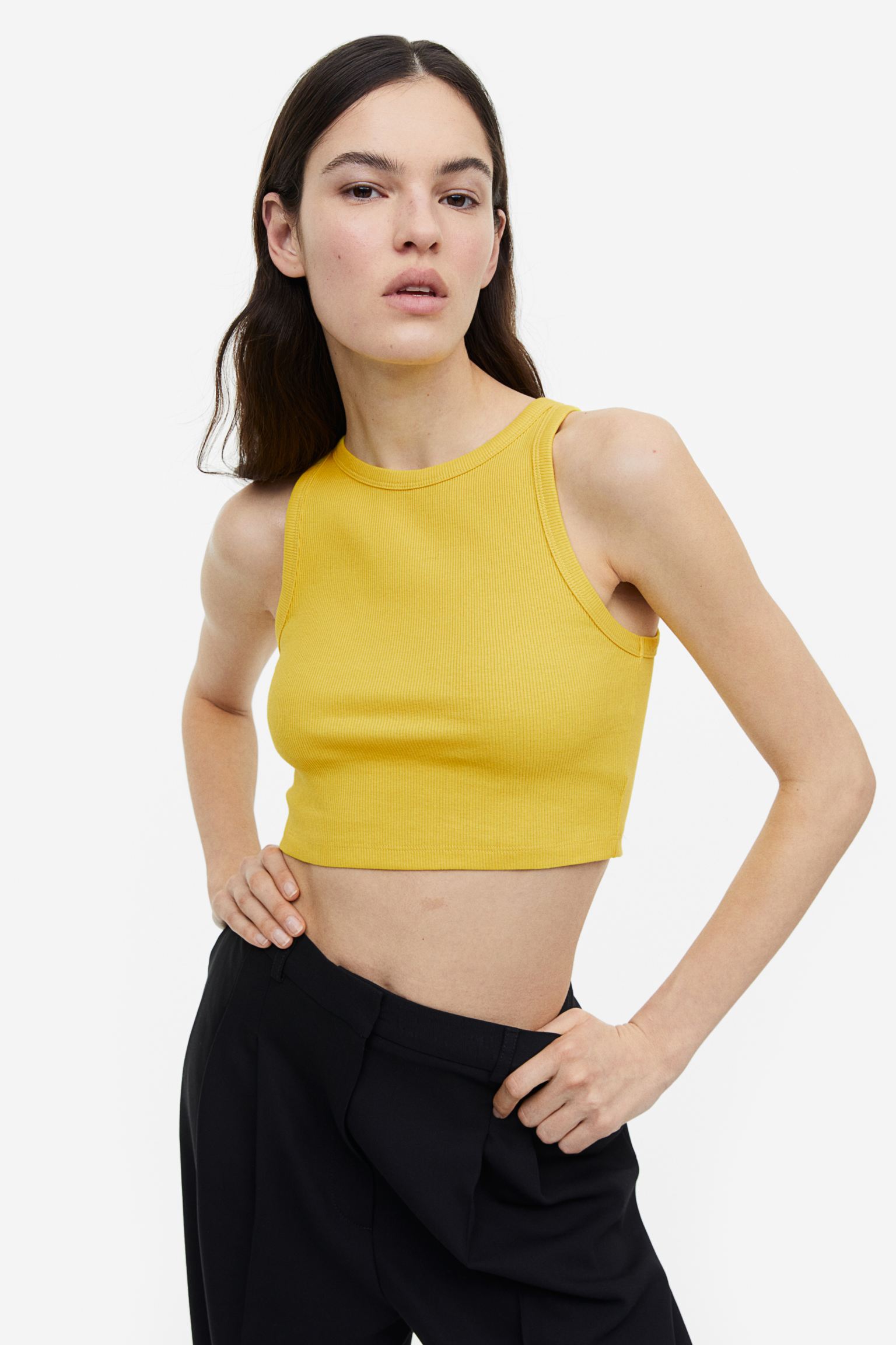 Summer cropped cutout top