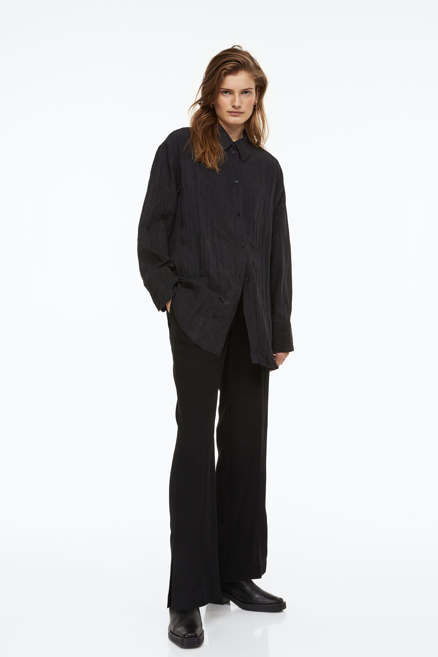 [Copy]Pleated Chiffon Shirt