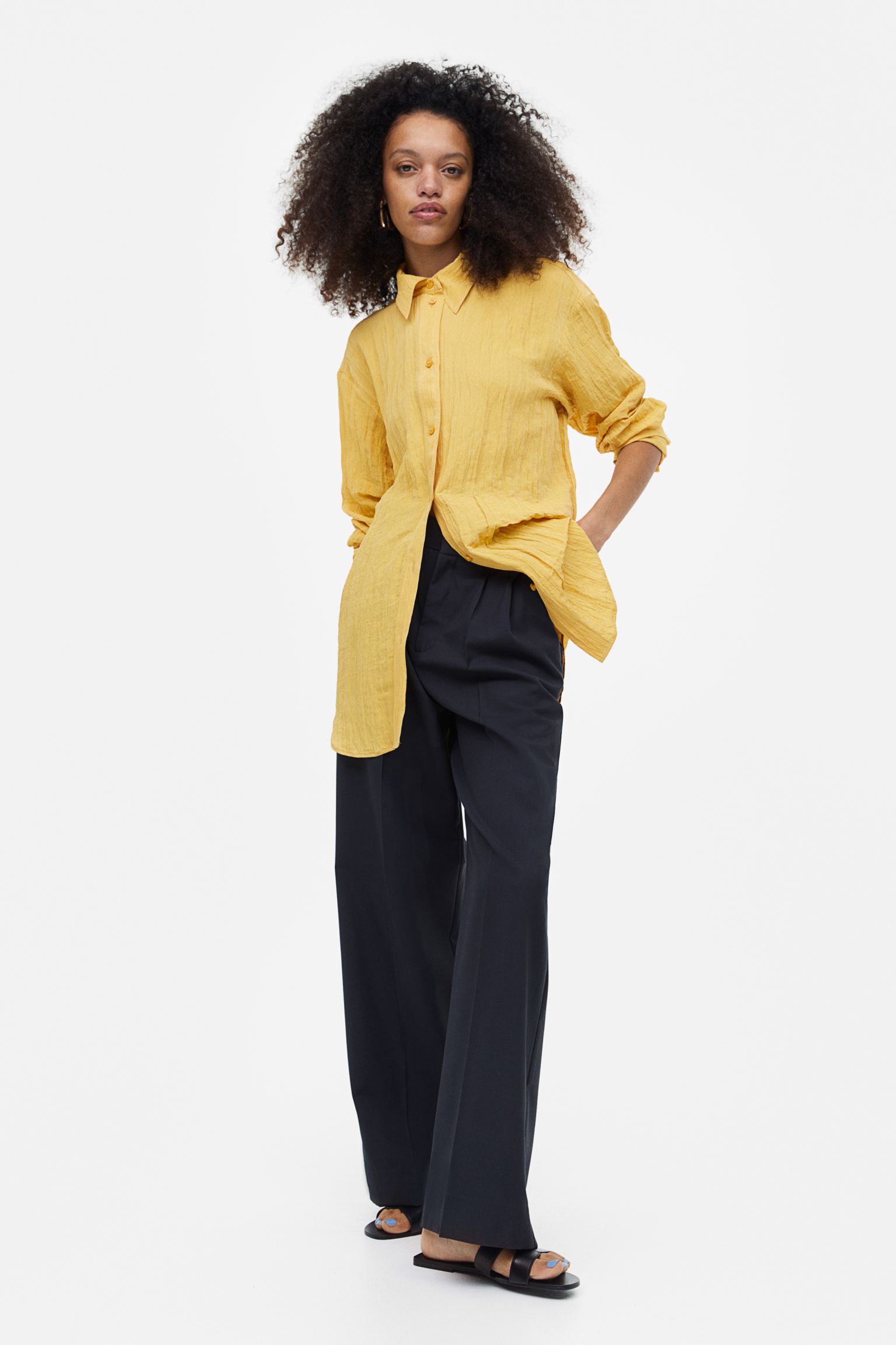 Pleated Chiffon Shirt