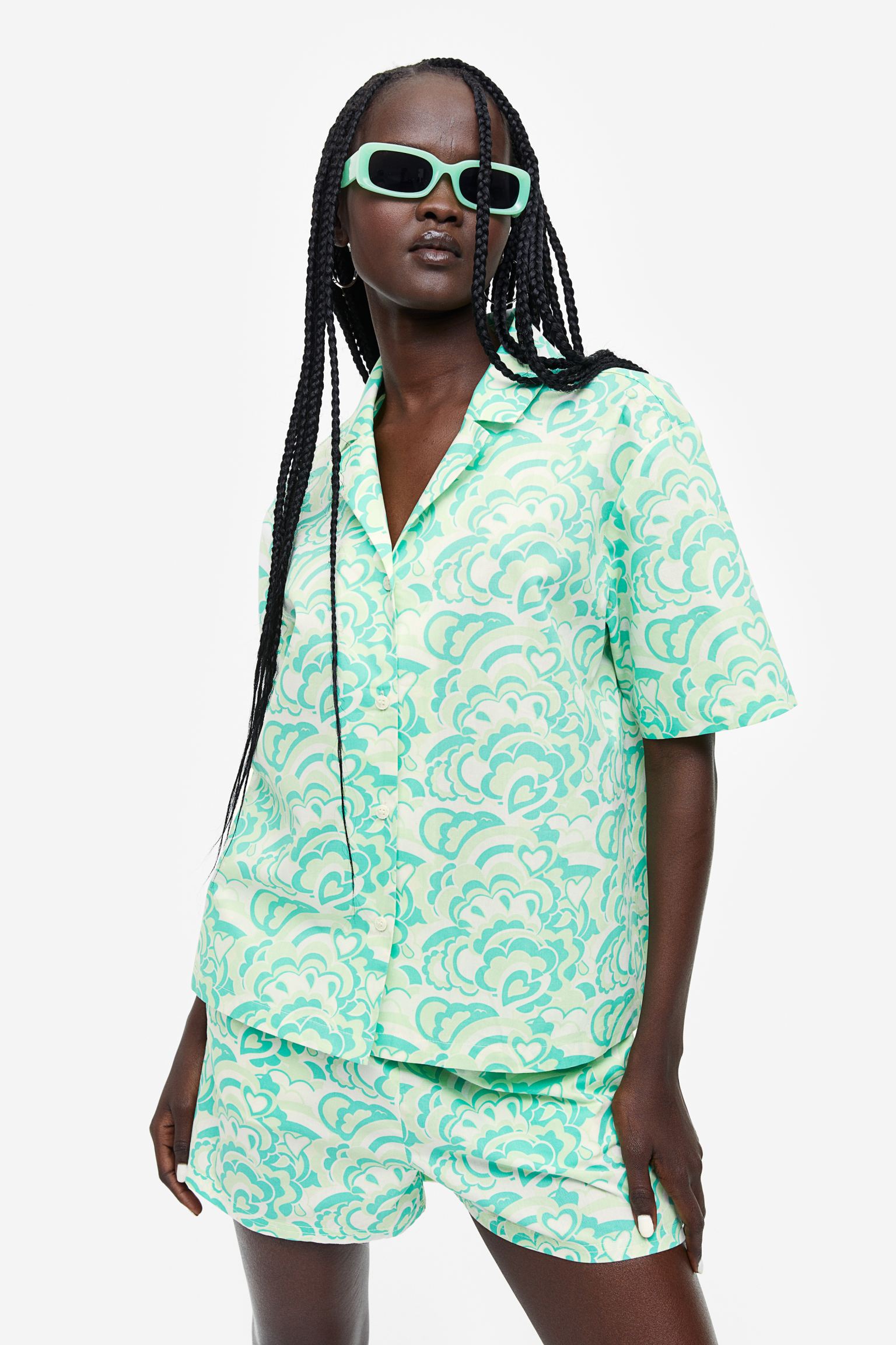 Printed dress casual shirt