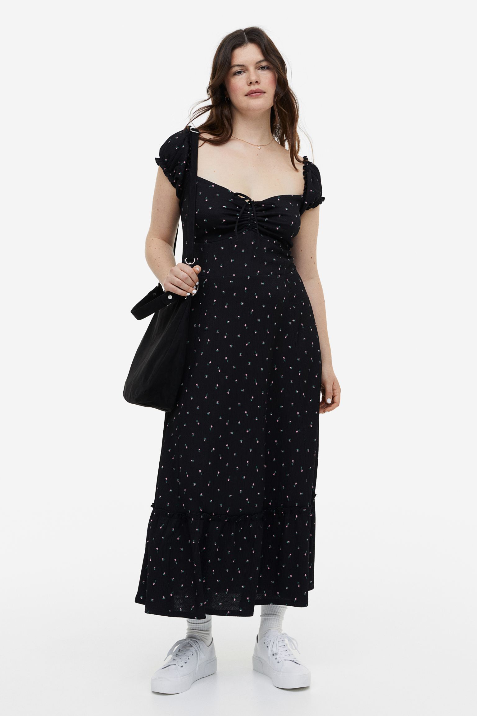 Pleated off-the-shoulder dress