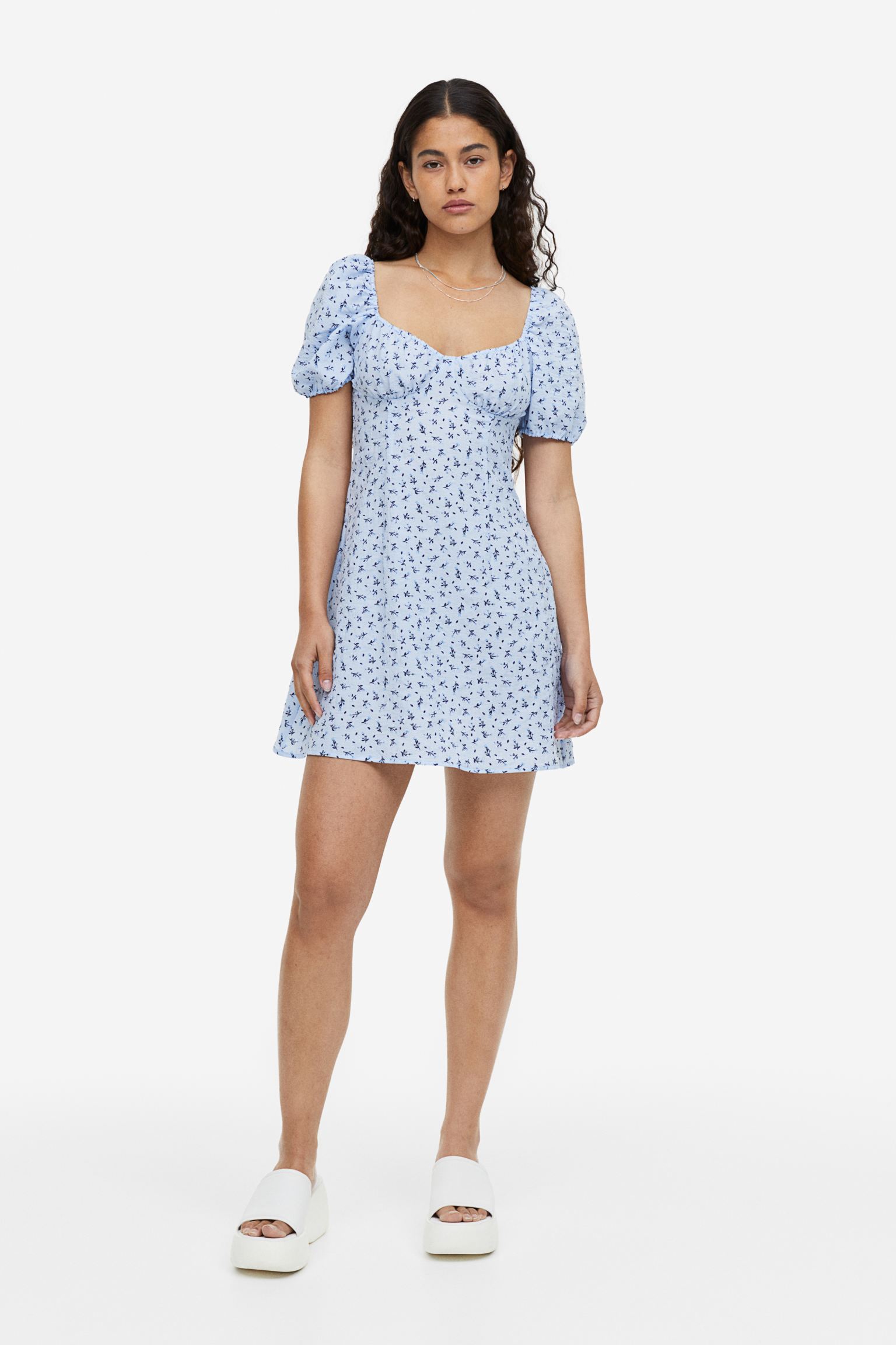 Crepe jersey short dress