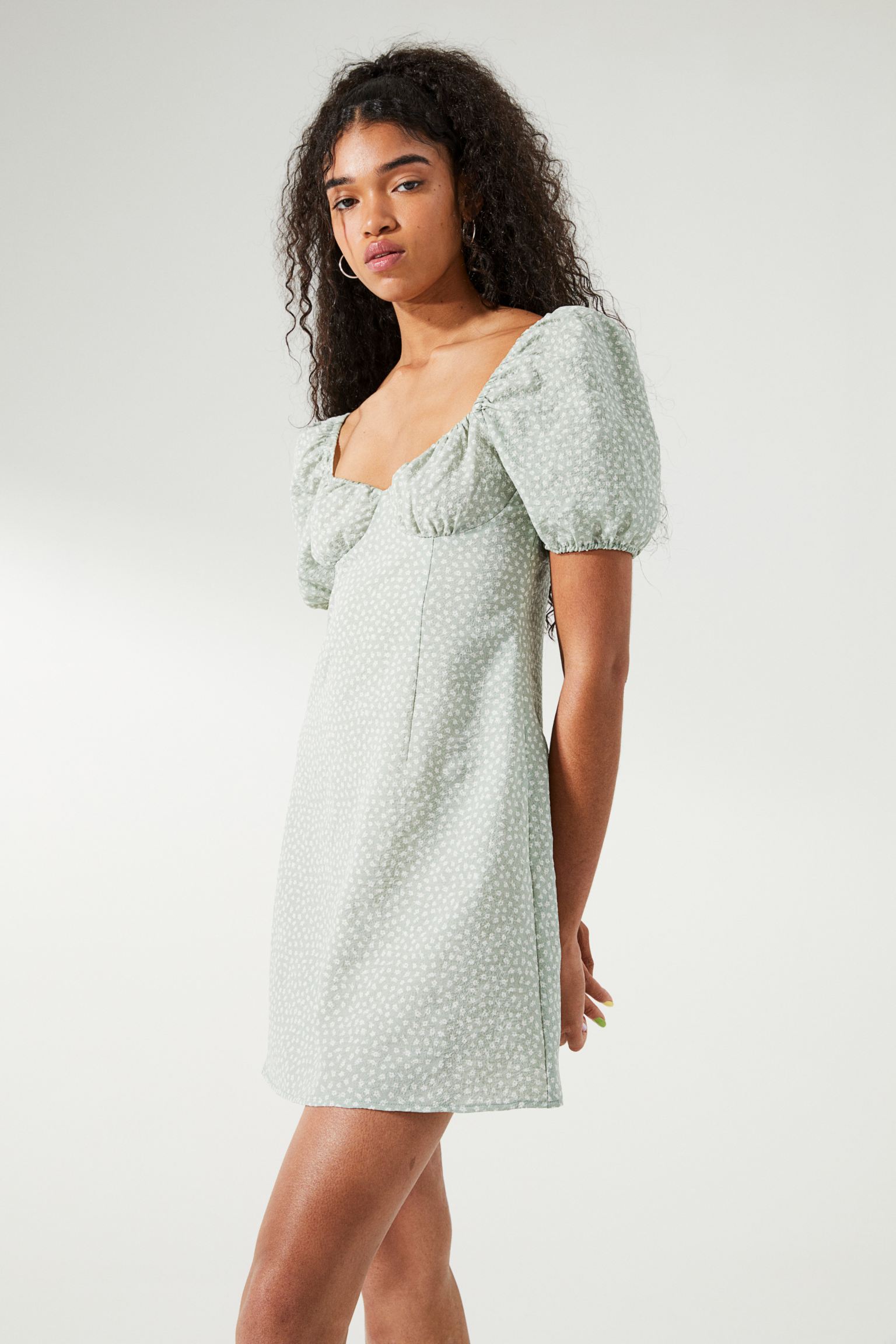 Princess Sleeve Crepe Dress