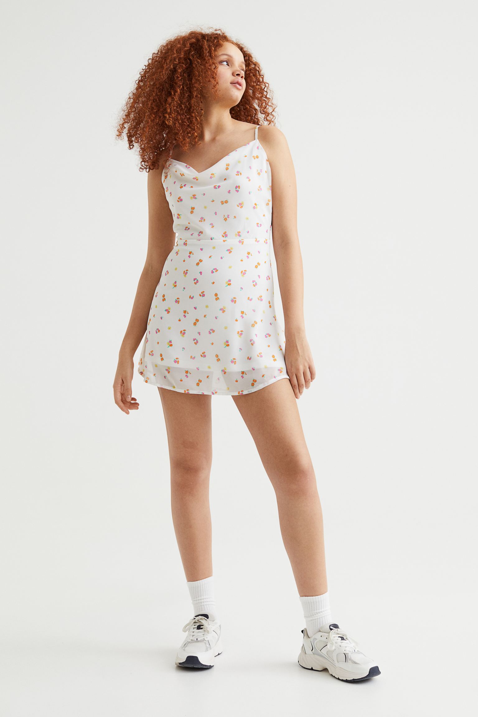 Printed chiffon dress