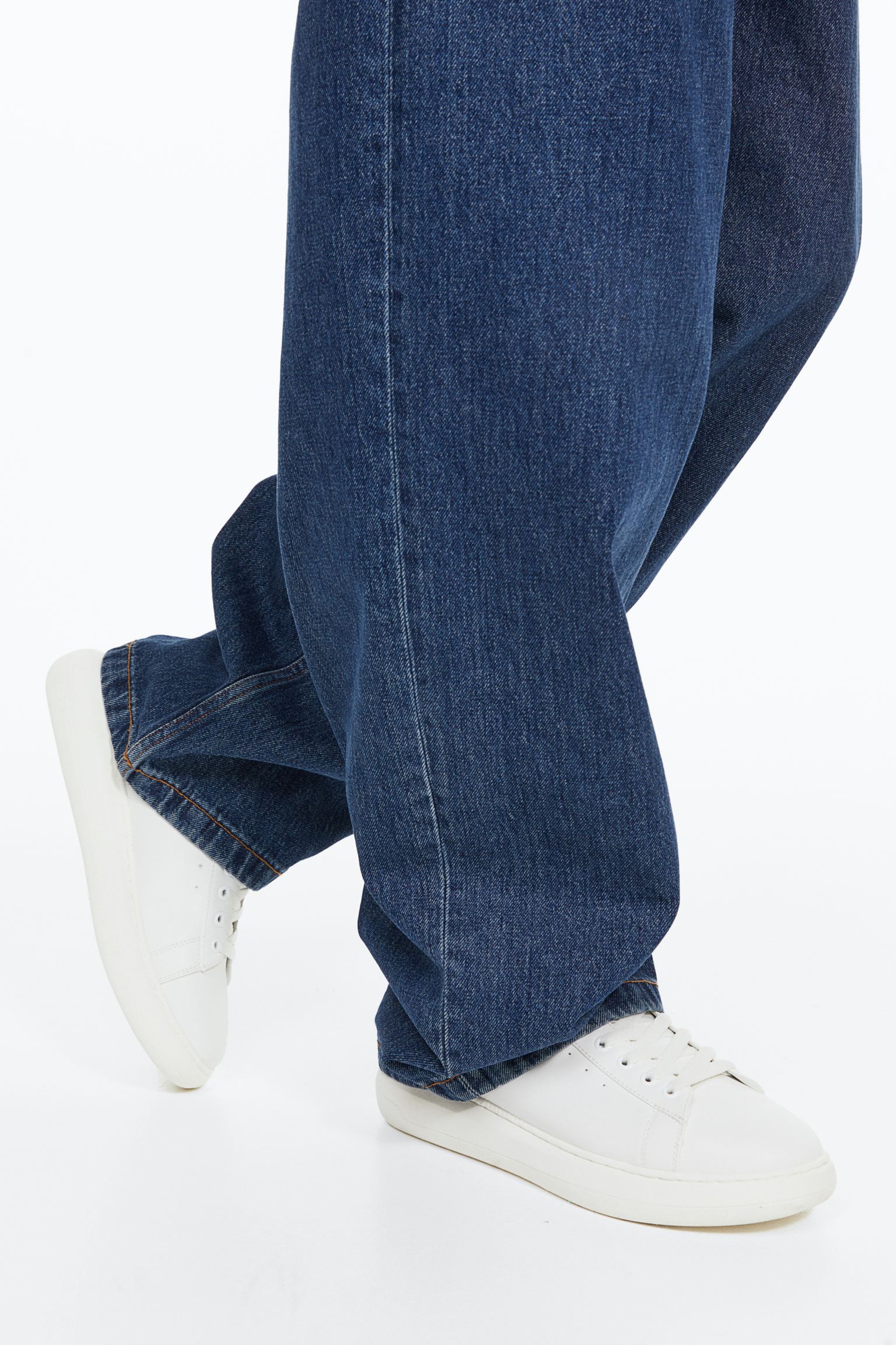 Faux leather sneakers