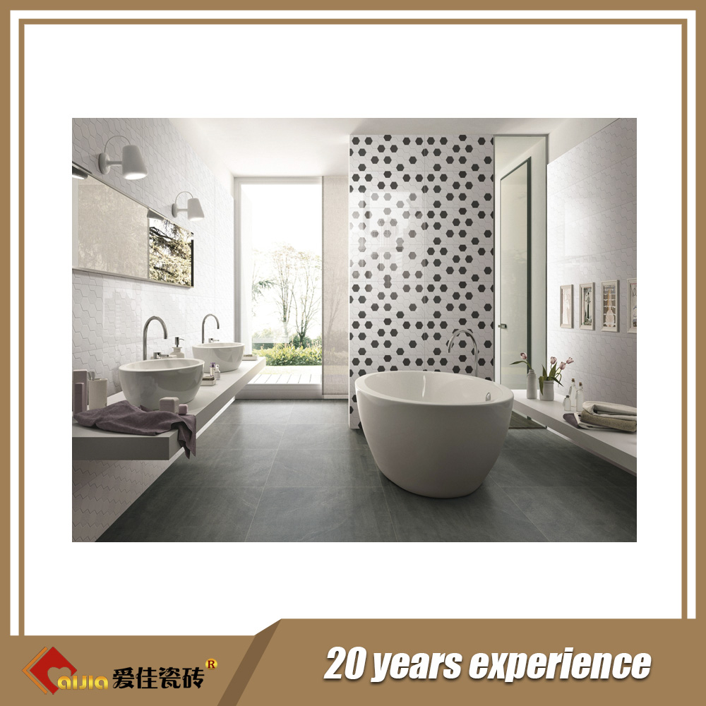 3d white ceramic wall tile for kitchen bathroom interior wall tile-AJ63001-300x600