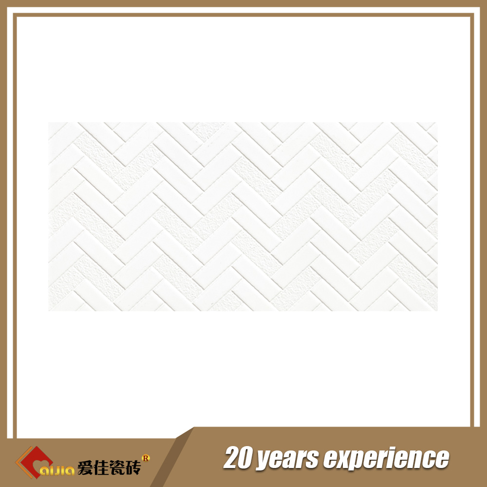 3d white ceramic wall tile for kitchen bathroom interior wall tile-AJ63002-300x600