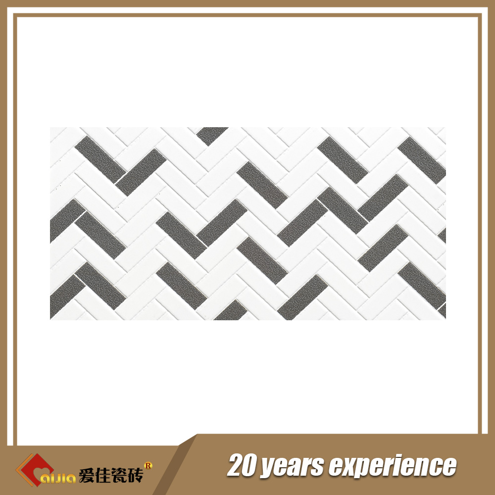 3d white ceramic wall tile for kitchen bathroom interior wall tile-AJ63002-300x600