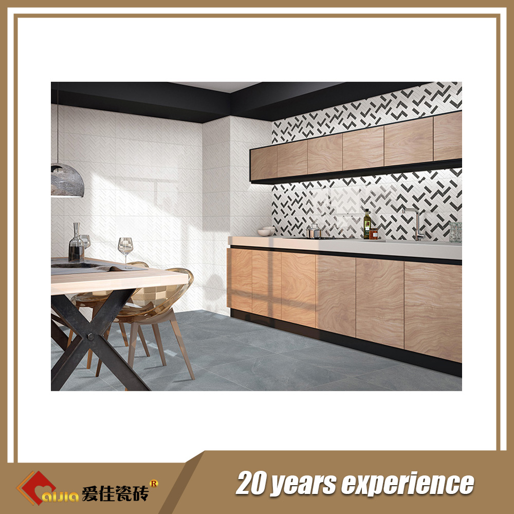 3d white ceramic wall tile for kitchen bathroom interior wall tile-AJ63002-300x600