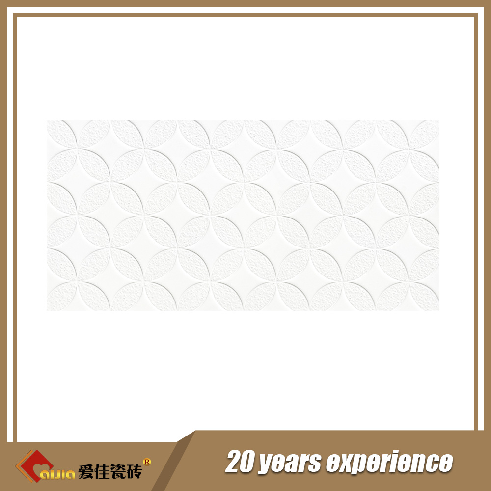 3d white ceramic wall tile for kitchen bathroom interior wall tile-AJ63003-300x600