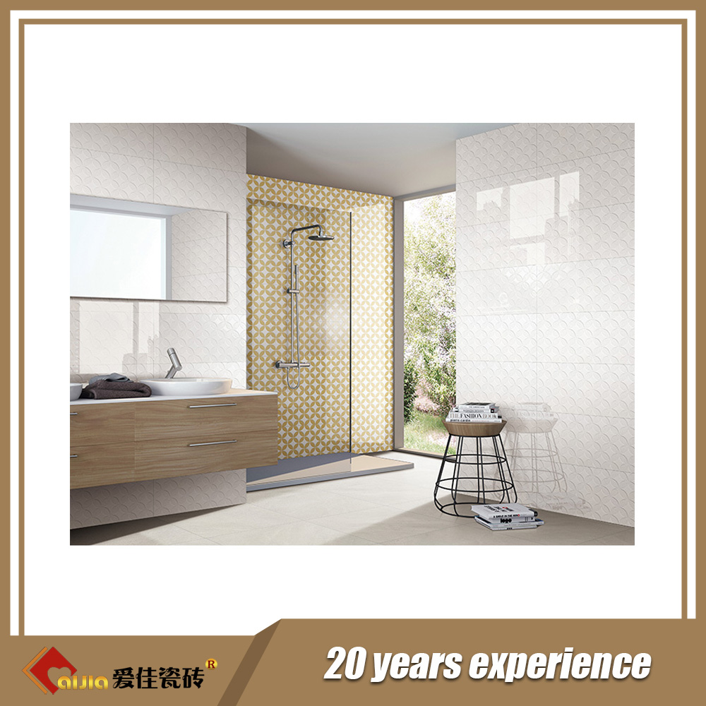 3d white ceramic wall tile for kitchen bathroom interior wall tile-AJ63003-300x600