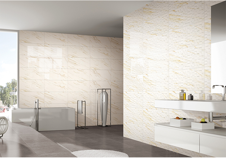 3d white ceramic wall tile for kitchen bathroom interior wall tile-AJ63006-300x600