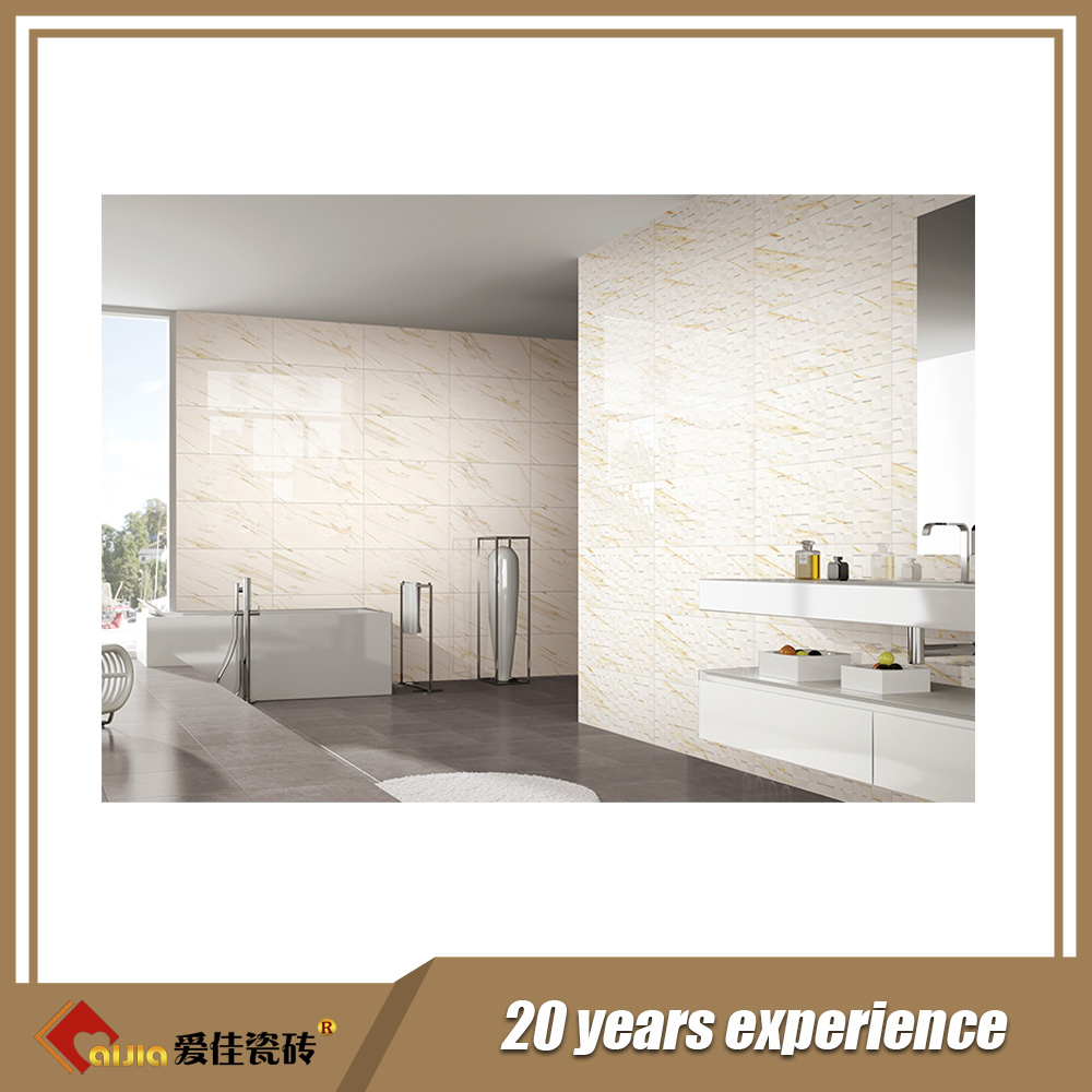 3d white ceramic wall tile for kitchen bathroom interior wall tile-AJ63006-300x600
