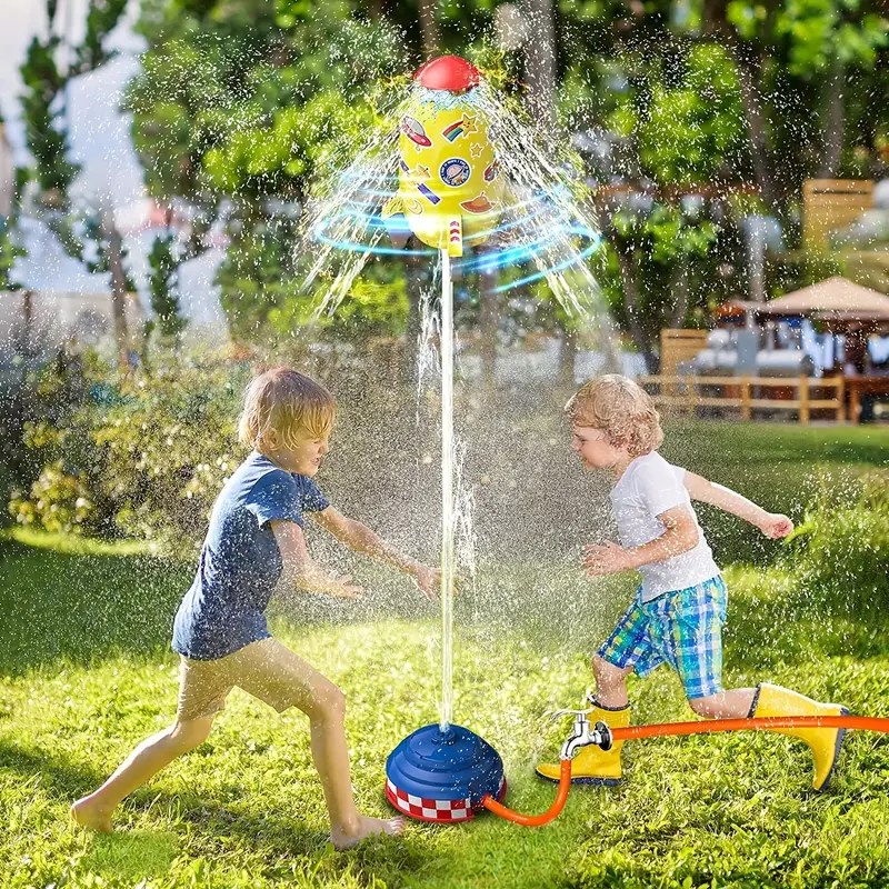 rocket toy outdoor yard sprinkler toy rocket sprinkler summer toy water pressure control flight altitude water sprayer toys for kids 3 years and up details 3