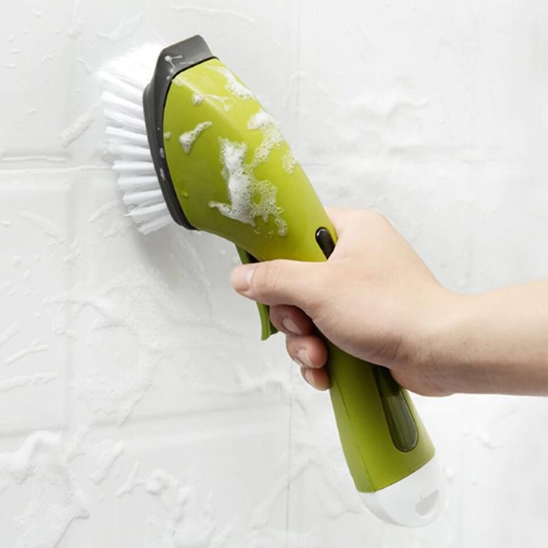 Cleaning Brush with Liquid Soap Dispenser