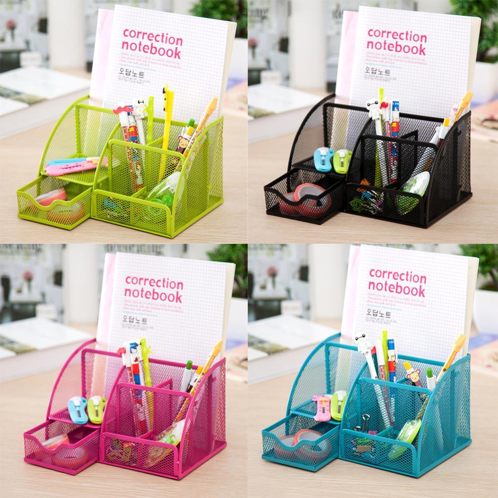 9 Grids Multifunction Desk Organizer Metal Fuselage More Durable