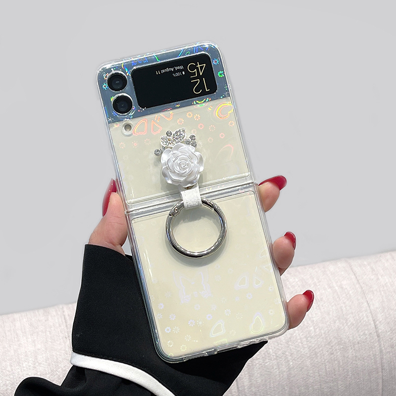 Fantasy Laser Rose Ring Case for Galaxy Z Flip