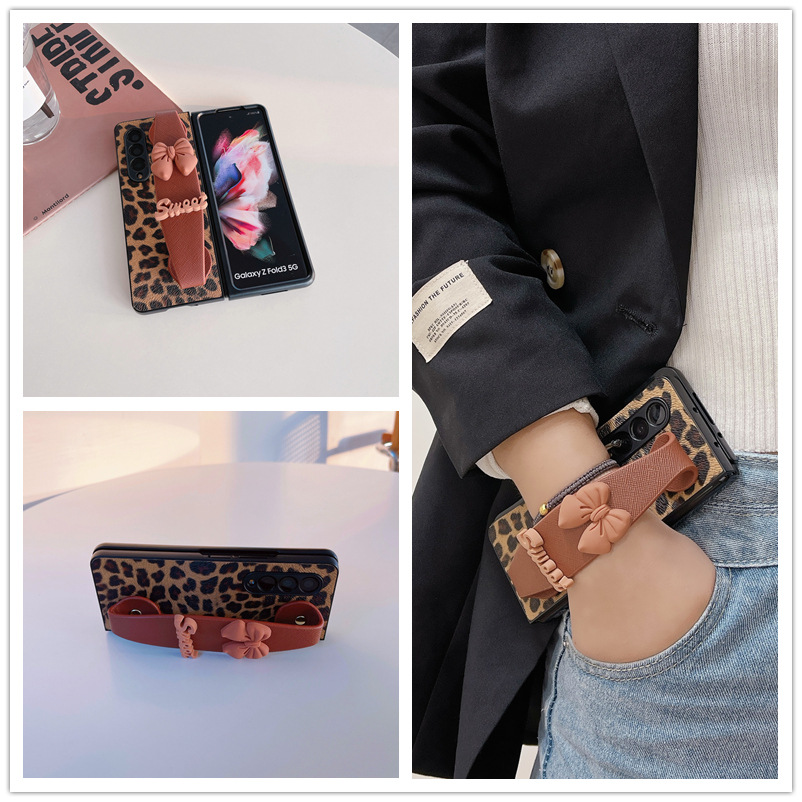 Leopard Wristband Case for Samsung Z Fold