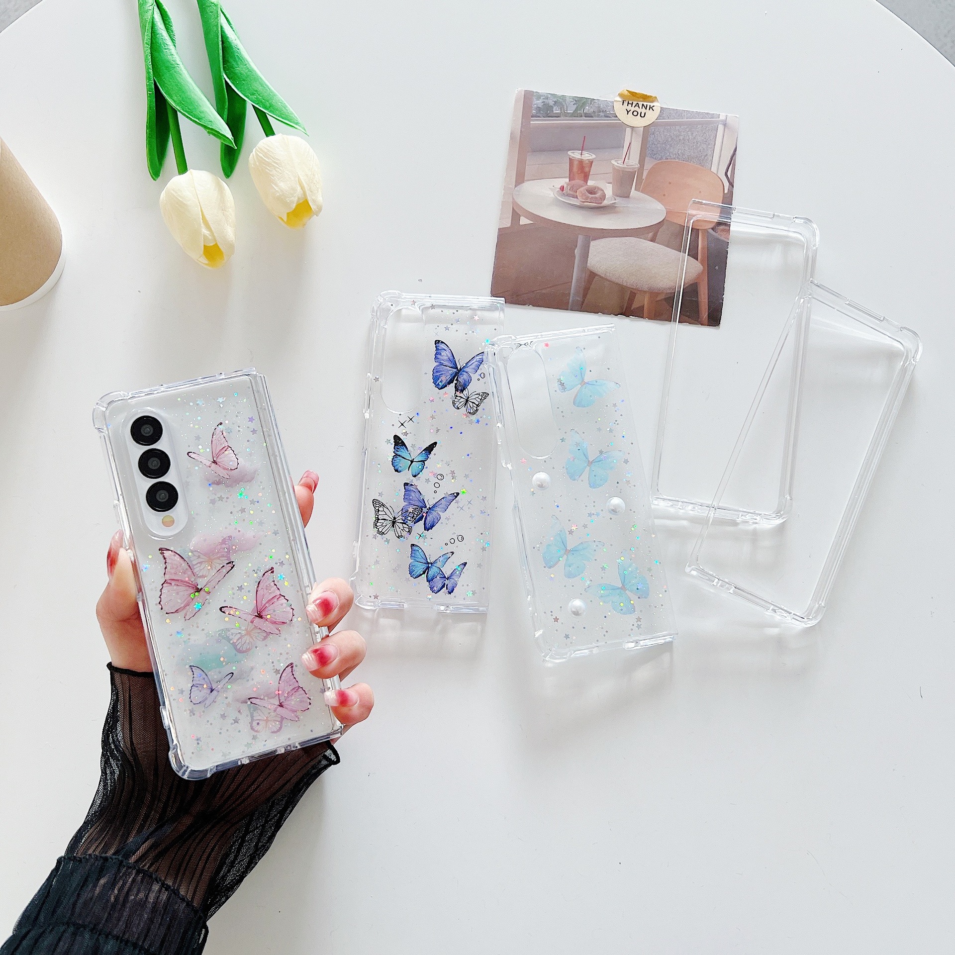 Glitter Butterfly Case for Samsung Z Fold