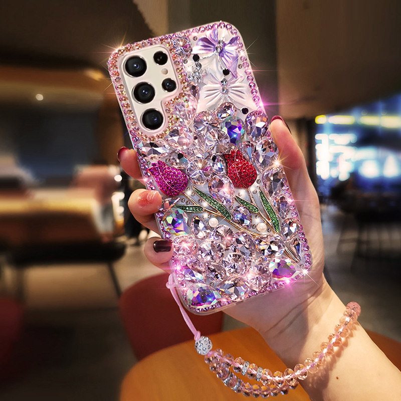 Luxury Full Diamond Rose Case for Samsung